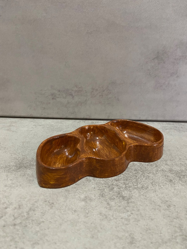 ظرف سه تکه سنگ مصنوعی طرح چوب
