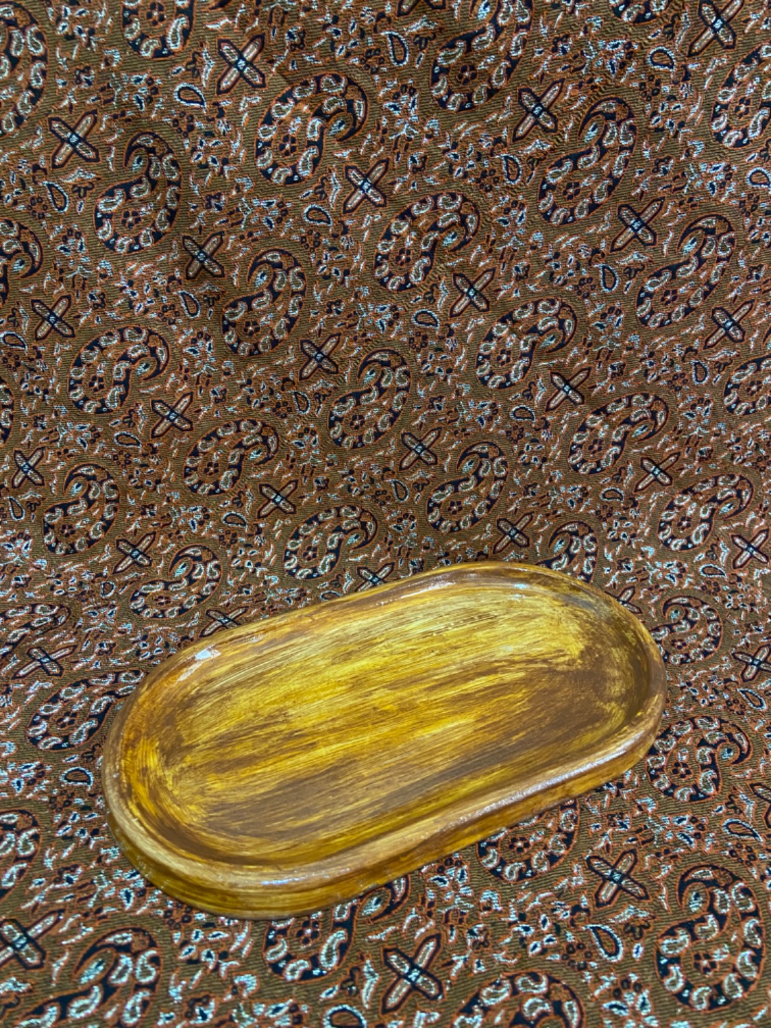 سینی ساده  طرح چوب سنگ مصنوعی
