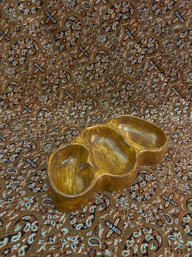 ظرف سه تکه سنگ مصنوعی طرح چوب